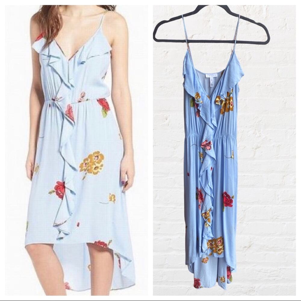 Leith floral print high low dress